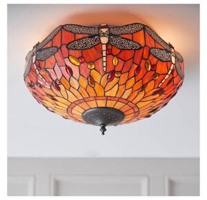 Endon 70721 - Plafonieră Tiffany DRAGONFLY, 2 x E27 (max. 60 W), 230 V, diametru 41 cm
