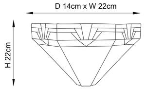 Endon 64288 - Aplică de perete Tiffany NEVADA 1xE14/40W/230V