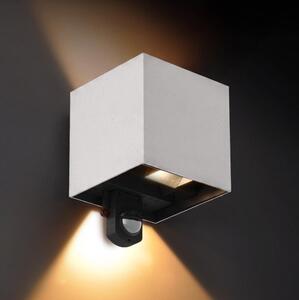 Brilagi - Aplică de perete LED pentru exterior cu senzor CUBE LED/6W/230V gri IP65
