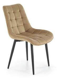 Scaun K580, bej - HLR 11, stofa catifelata/otel, 51x61x85 cm