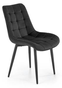 Scaun K580, negru - HLR 66, stofa catifelata/otel, 51x61x85 cm