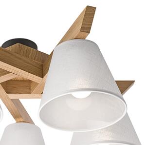 Lustr ANTONIO 5xE14/40W/230V, montaj plafon, stejar