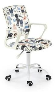 Scaun birou ORIS, multicolor, stofa clasica/metal, 51x51x88/100 cm