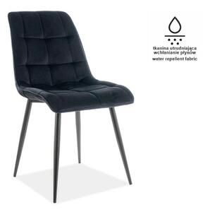 Scaun CHIC, stofa catifelata negru - Matt 99, 50x58x88 cm