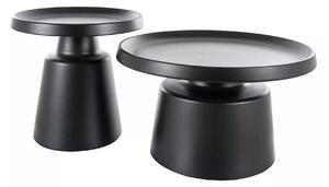 Set 2 masute cafea RODOS, negru mat, metal