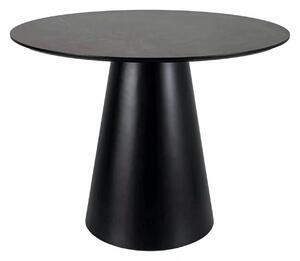 Masa ANGEL, gri cu efect de marmura/negru mat, 100x75 cm