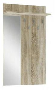 Cuier de perete cu oglinda LIMA PR-1, stejar sonoma, PAL laminat, 70x2