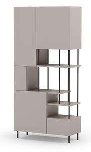 Bibliotecă crem 84x175 cm Perla – Marckeric