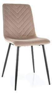 Scaun DAREN, bej inchis - Bluvel 40, stofa catifelata/metal, 45x39x91