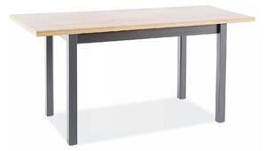 Masa extensibila ADAM, stejar artisan/negru, PAL laminat, 100/140x60x7