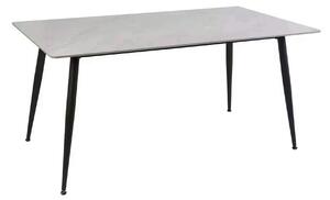 Masa RION, gri cu efect de marmura, ceramica/metal, 130x70x76 cm