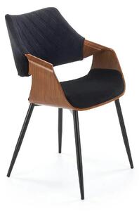 Scaun K586, negru - Bluvel 19, stofa catifelata/placaj indoit, 56x55x7