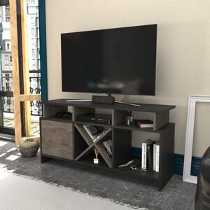 Comoda TV Auburn, gri/wenge, PAL, 120x30x61 cm