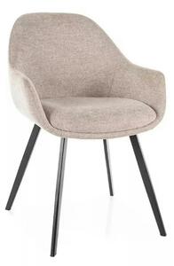 Scaun VINTO, bej - Brego 34, stofa clasica/metal, 57x45x85 cm