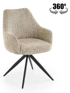 Scaun K564, bej/negru, stofa clasica/otel, 60x63x87 cm