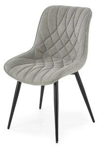 Scaun K567, gri - Havana 15, stofa catifelata/otel, 47x63x85 cm