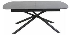 Masa extensibila VECTOR, negru mat cu efect de marmura, ceramica/metal
