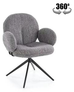 Scaun K568, gri/negru, stofa clasica/otel, 65x64x82 cm