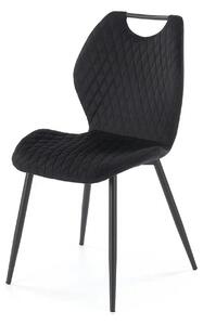 Scaun K569, negru - HLR 66, stofa catifelata/otel, 47x54x84 cm