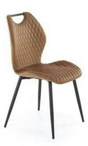 Scaun K569, bej - HLR 11, stofa catifelata/otel, 47x54x84 cm