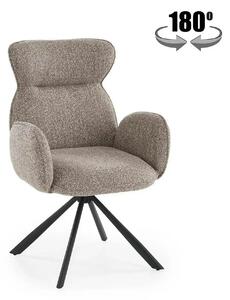 Scaun K571, bej inchis/negru, stofa clasica/otel, 63x64x93 cm