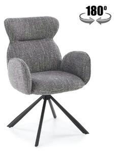 Scaun K571, gri/negru, stofa clasica/otel, 63x64x93 cm