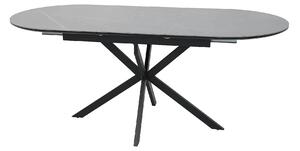 Masa extensibila GASTON, gri mat cu efect de marmura, ceramica/metal