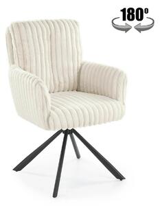 Scaun K572, crem - Vito 23, blana articiala/otel, 62x68x93 cm
