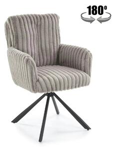 Scaun K572, gri - Vito 07, blana articiala/otel, 62x68x93 cm