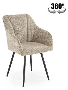 Scaun K576, bej/negru, stofa clasica/otel, 54x60x85 cm