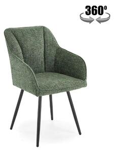 Scaun K576, verde olive/negru, stofa clasica/otel, 54x60x85 cm