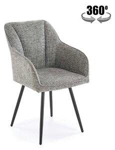 Scaun K576, gri/negru, stofa clasica/otel, 54x60x85 cm