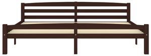 Cadru pat cu 4 sertare, maro închis, 180x200 cm, lemn masiv pin