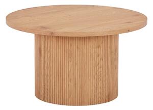 Măsuță de cafea în culoare naturală rotundă cu aspect de lemn de plop ø 80 cm Boavista – House Nordic