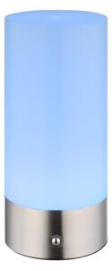Globo 21040RGB - Lampă de birou LED RGB, încărcabilă, 1,8W/5V, 1500 mAh, crom