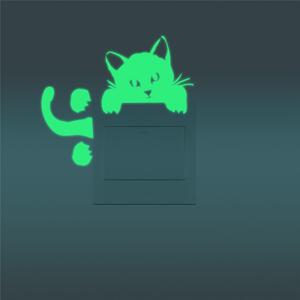 Sticker intrerupator Glow in the Dark Cat