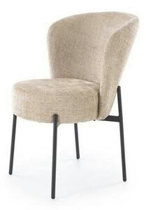 Scaun K590, bej - Cremona 14, stofa catifelata/otel, 55x66x80 cm