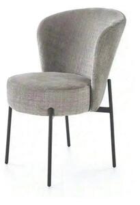 Scaun K590, gri - Cremona 96, stofa catifelata/otel, 55x66x80 cm