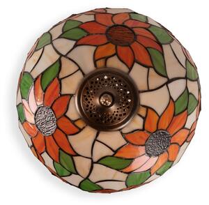Brilagi - Lampă de masă Tiffany SUNFLOWER cu vitralii 1xE27/60W/230V