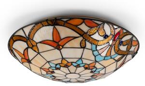 Brilagi - Plafonieră Tiffany din vitralii MIRABELLA, 2xE27/60W/230V, diam. 40 cm