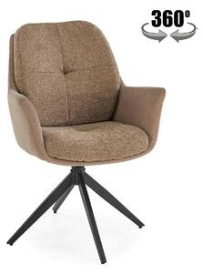 Scaun K591, maro/negru, stofa clasica/otel, 65x73x94 cm