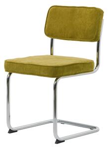 Scaun de dining verde din catifea reiată Rupert – Unique Furniture