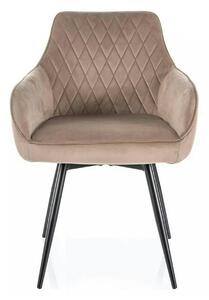 Scaun MARLO, bej inchis - Bluvel 40, stofa catifelata/metal, 55x58x88