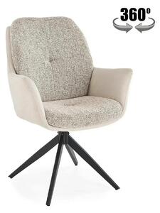 Scaun K591, gri deschis/negru, stofa clasica/otel, 65x73x94 cm