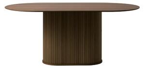 Masă de dining maro cu blat cu aspect de lemn de stejar 95x180 cm Nola – Unique Furniture