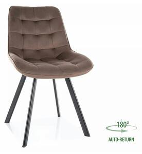 Scaun MONTI, cappuccino - Bluvel 38, stofa catifelata/metal, 51x60x88