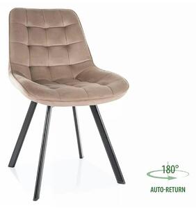 Scaun MONTI, bej inchis - Bluvel 40, stofa catifelata/metal, 51x60x88