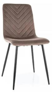 Scaun DAREN, cappuccino - Bluvel 38, stofa catifelata/metal, 45x39x91