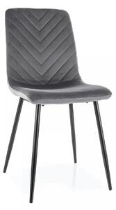 Scaun DAREN, gri - Bluvel 14, stofa catifelata/metal, 45x39x91 cm