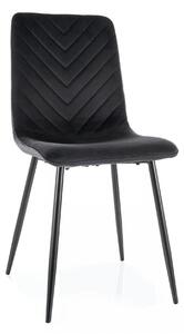 Scaun DAREN, negru - Bluvel 19, stofa catifelata/metal, 45x39x91 cm
